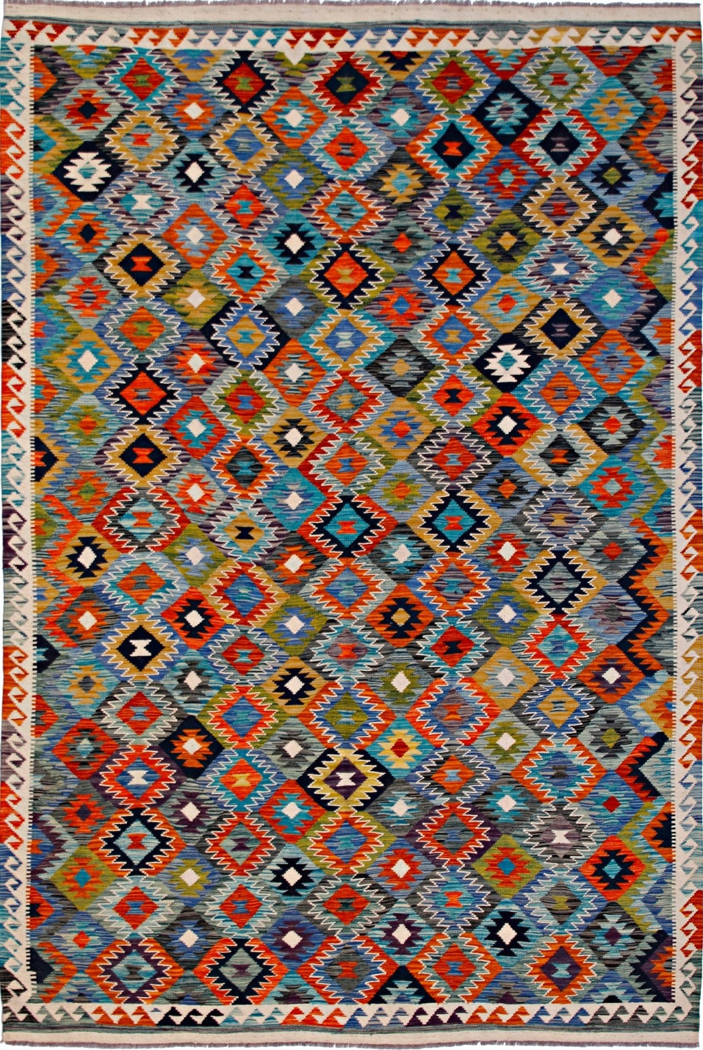 Handmade Afghan Maimana Kilim | 300 x 200 cm | 9'11" x 6'7" - Najaf Rugs & Textile