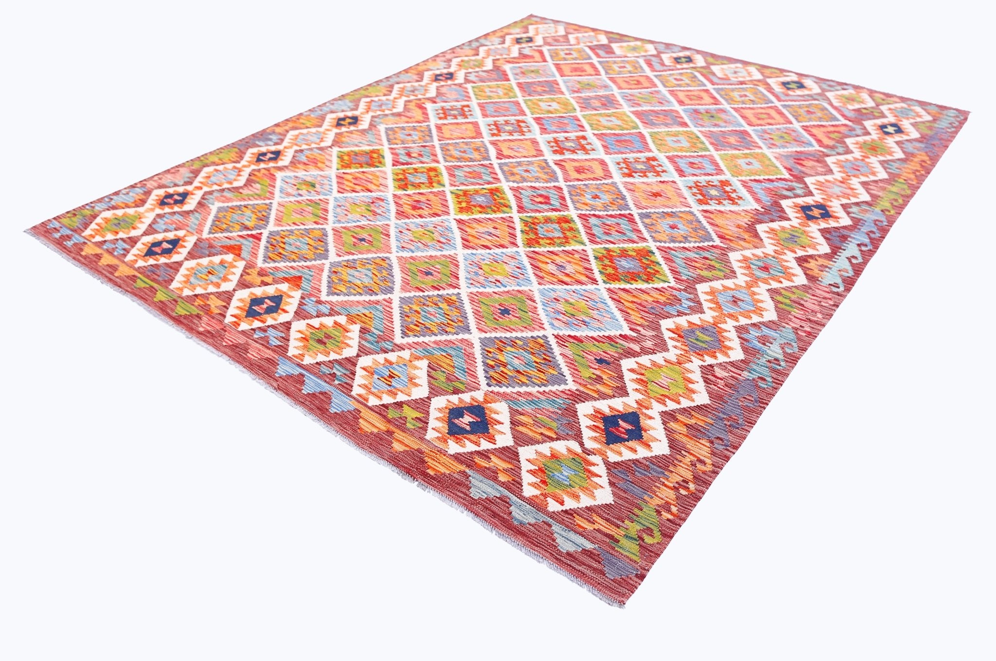 Handmade Afghan Maimana Kilim | 300 x 255 cm | 9'11" x 8'5" - Najaf Rugs & Textile