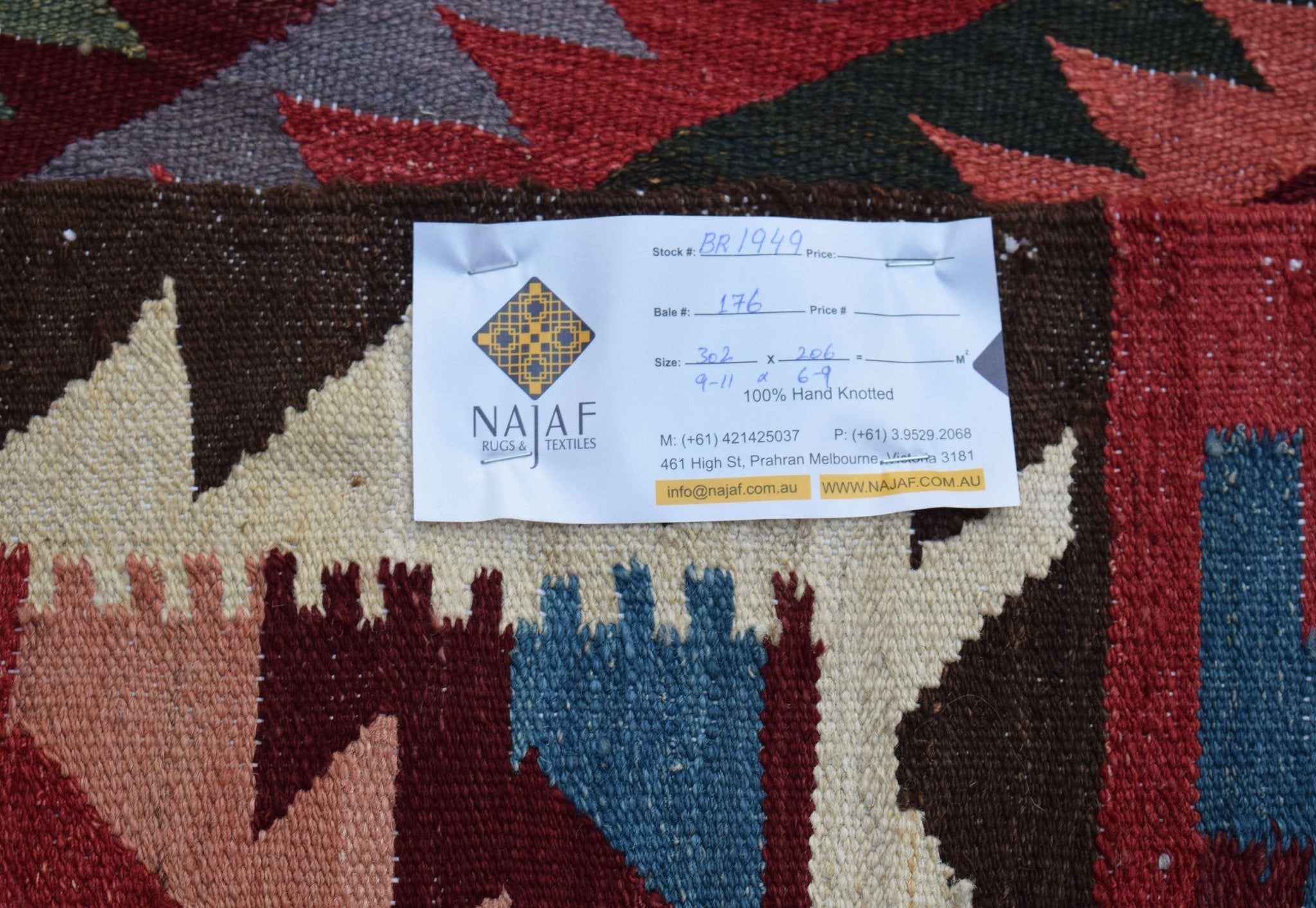 Handmade Afghan Maimana Kilim | 302 x 206 cm | 9'11" x 6'9" - Najaf Rugs & Textile