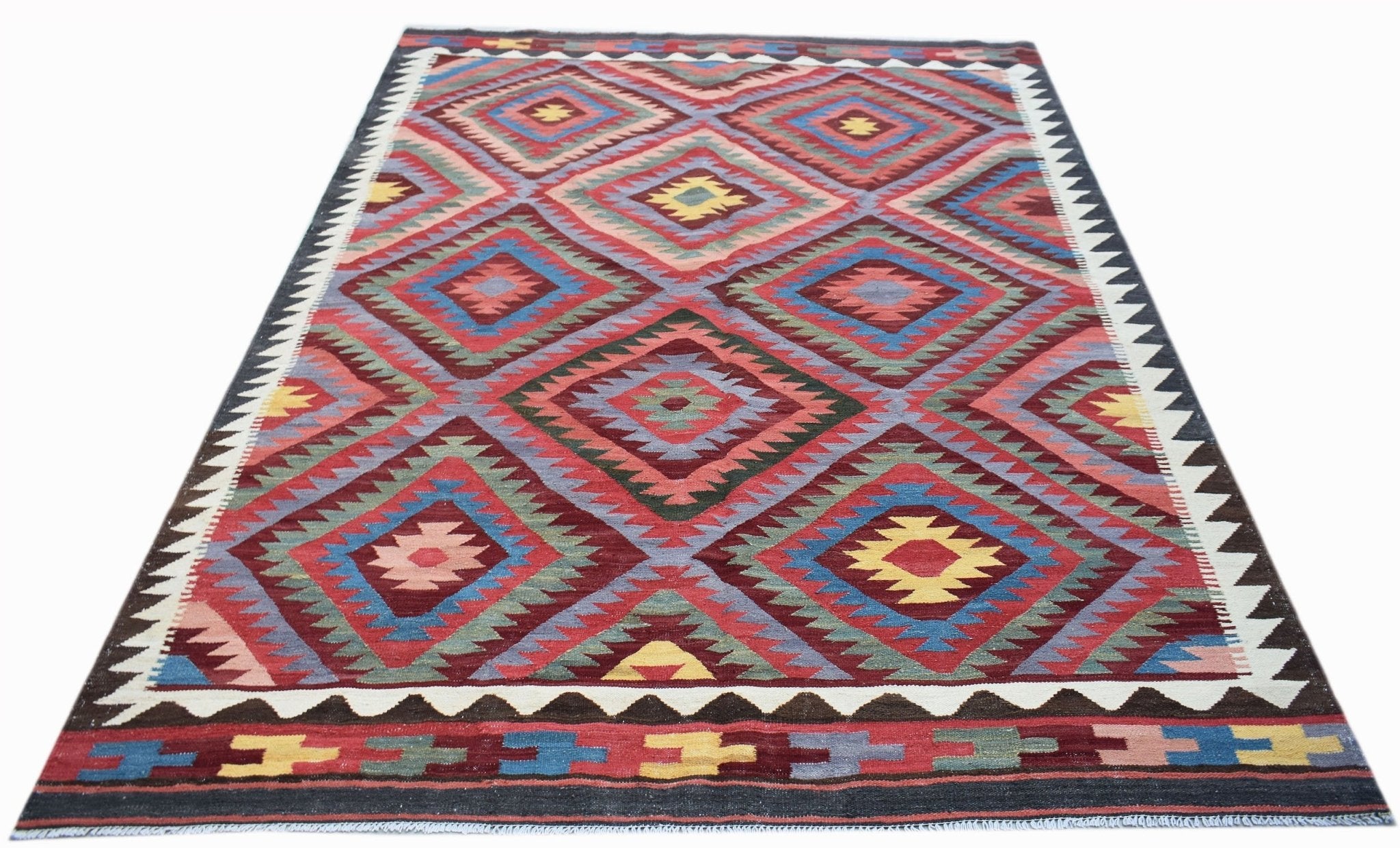 Handmade Afghan Maimana Kilim | 302 x 206 cm | 9'11" x 6'9" - Najaf Rugs & Textile