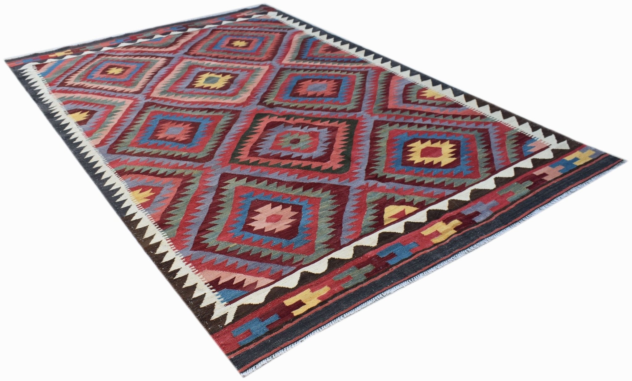 Handmade Afghan Maimana Kilim | 302 x 206 cm | 9'11" x 6'9" - Najaf Rugs & Textile