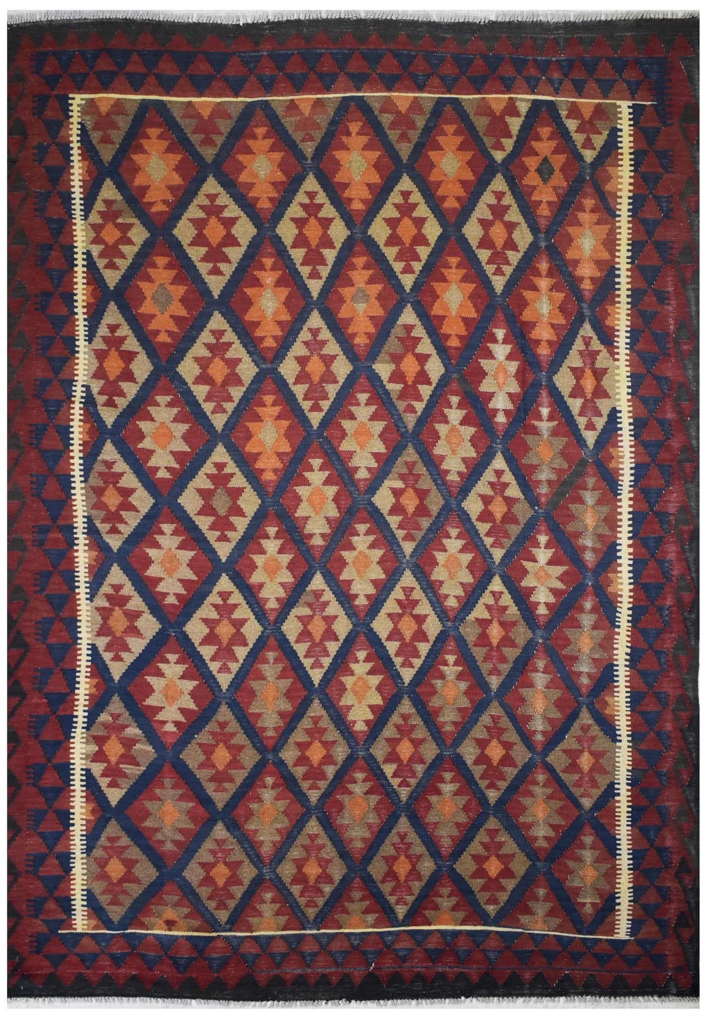 Handmade Afghan Maimana Kilim | 303 x 218 cm | 9'9" x 7'1" - Najaf Rugs & Textile