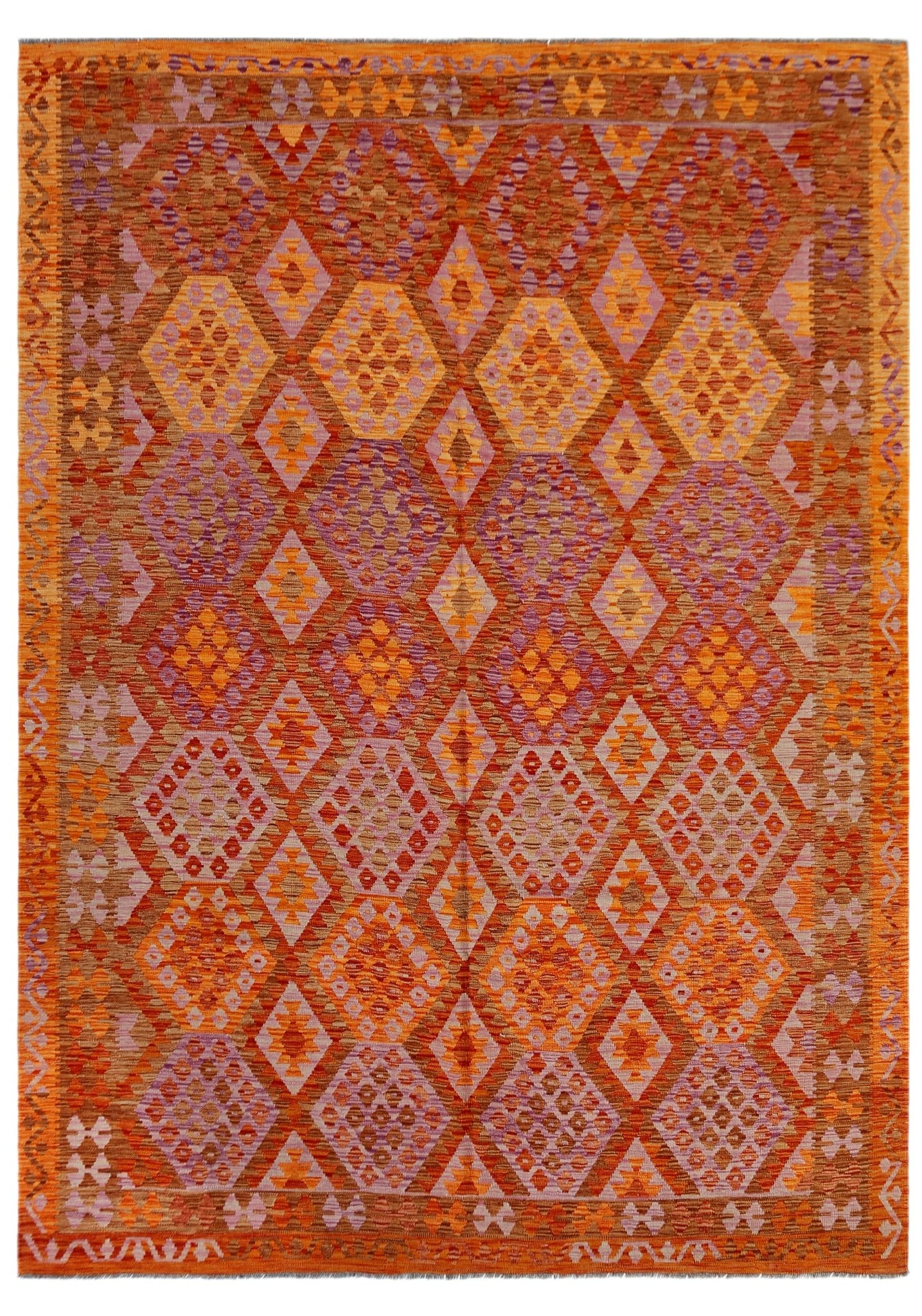 Handmade Afghan Maimana Kilim | 317 x 254 cm | 10'5" x 8'4" - Najaf Rugs & Textile