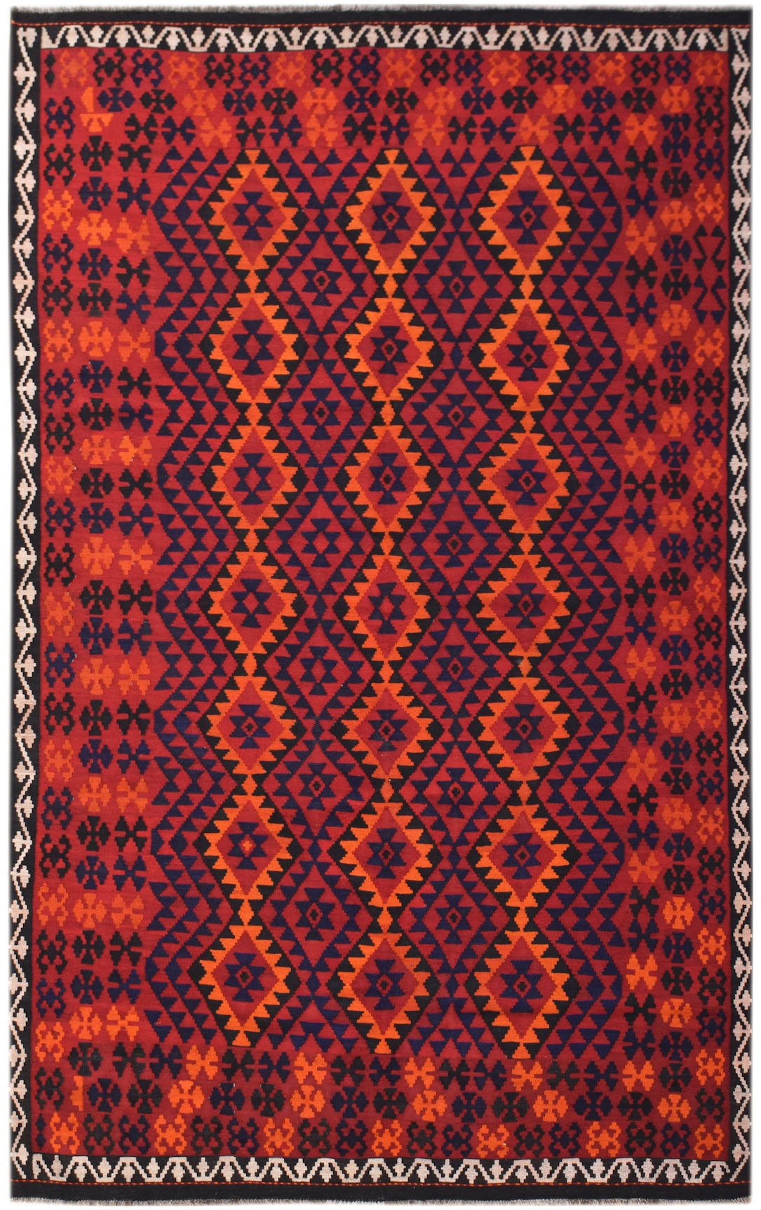 Handmade Afghan Maimana Kilim | 319 x 198 cm | 10'6" x 6'6" - Najaf Rugs & Textile