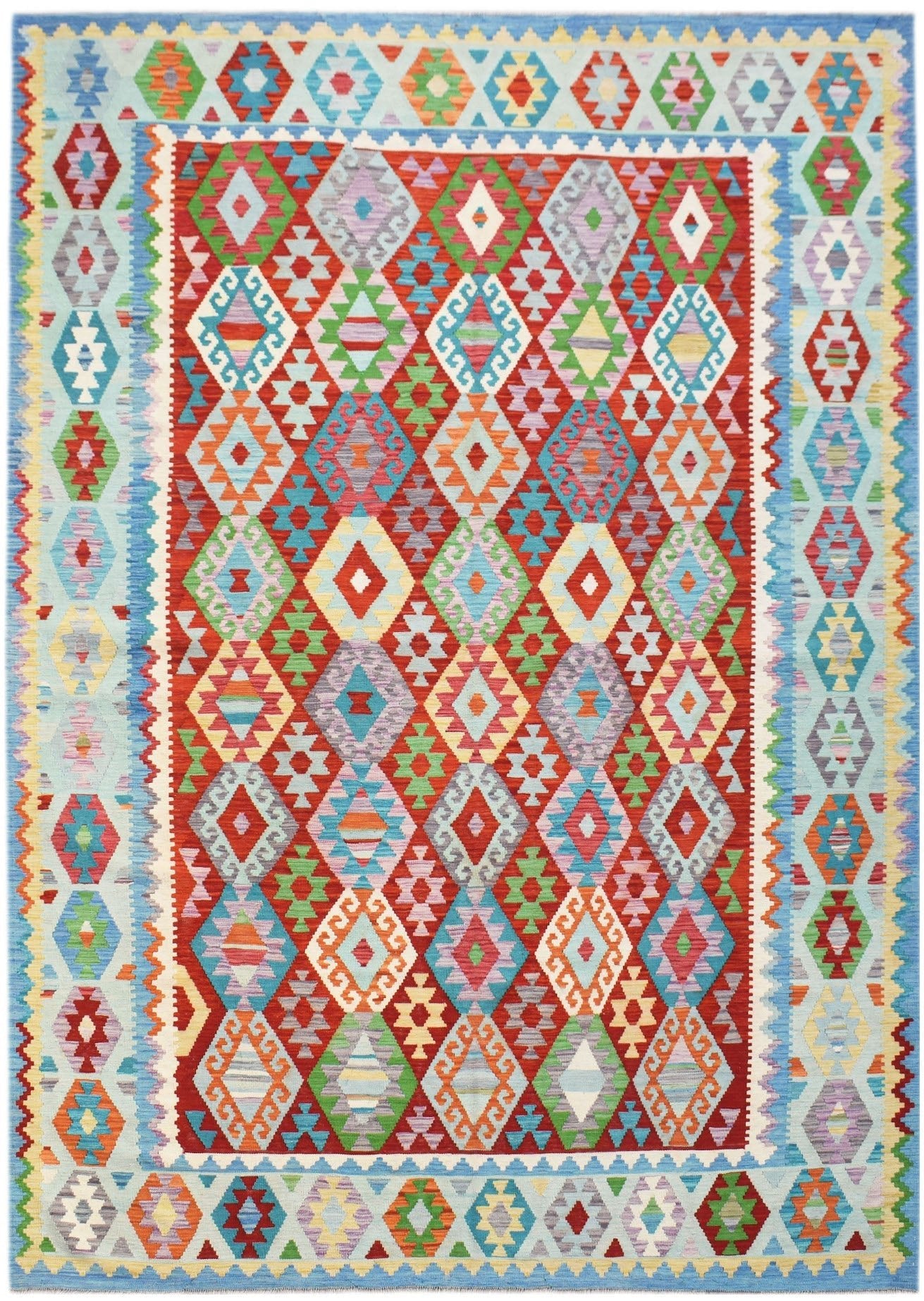 Handmade Afghan Maimana Kilim | 345 x 264 cm | 11'4" x 8'8" - Najaf Rugs & Textile