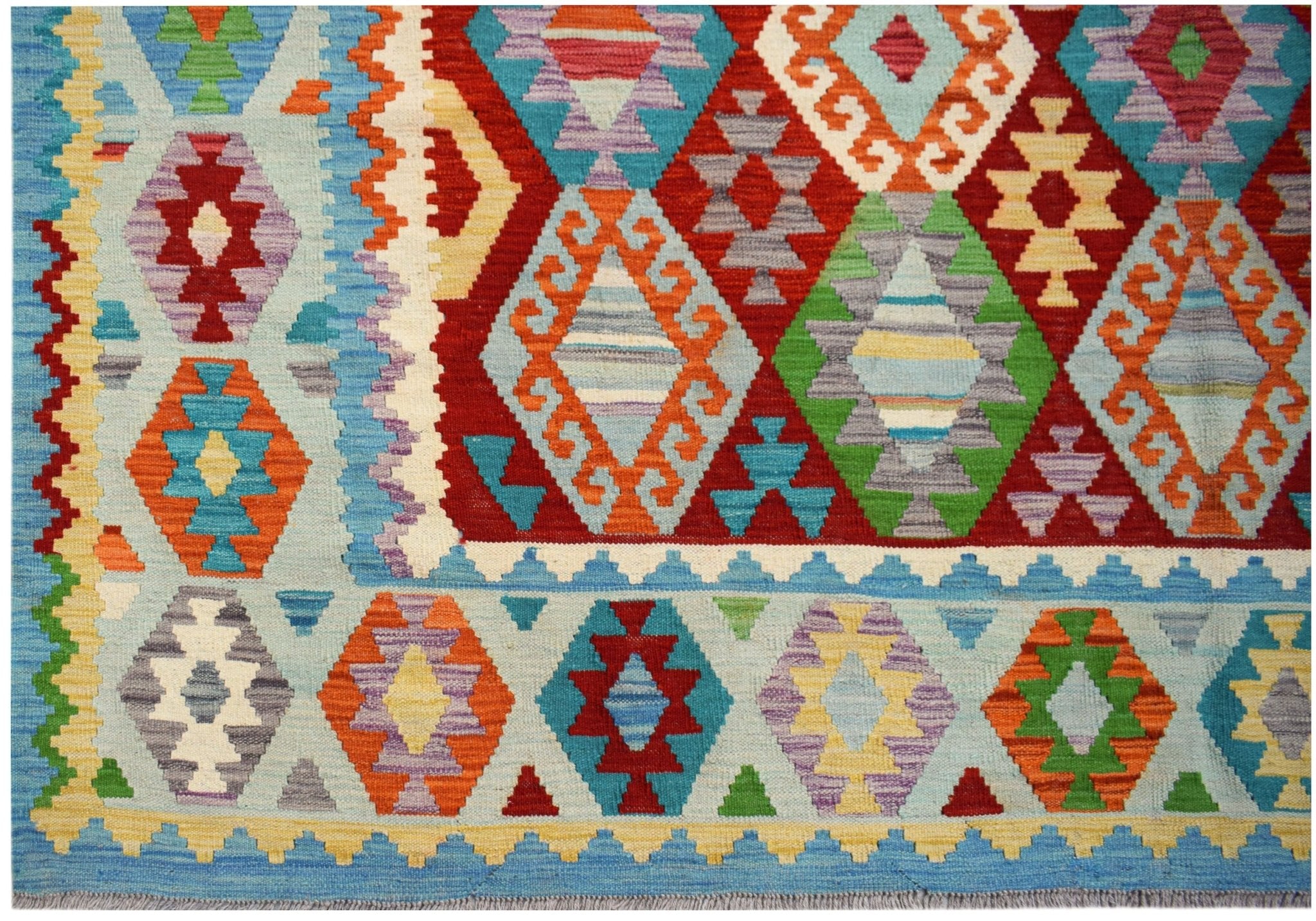 Handmade Afghan Maimana Kilim | 345 x 264 cm | 11'4" x 8'8" - Najaf Rugs & Textile