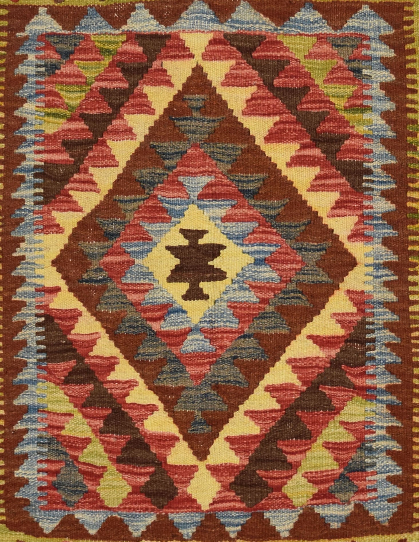 Handmade Afghan Maimana Kilim | 93 x 96 cm | 3'1" x 3' - Najaf Rugs & Textile