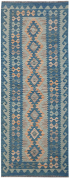 Handmade Afghan Maimana Kilim Hallway Runner | 196 x 75 cm | 6'2" x 2'5" - Najaf Rugs & Textile