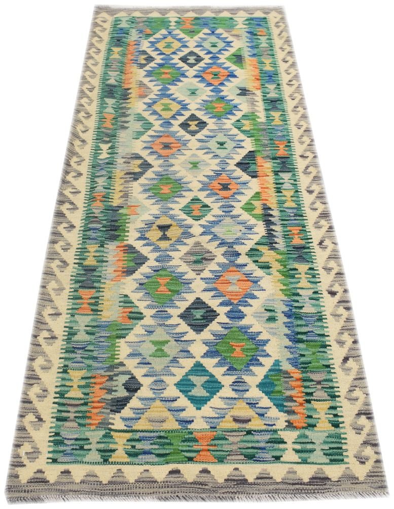 Handmade Afghan Maimana Kilim Hallway Runner | 198 x 79 cm | 6'4" x 2'6" - Najaf Rugs & Textile