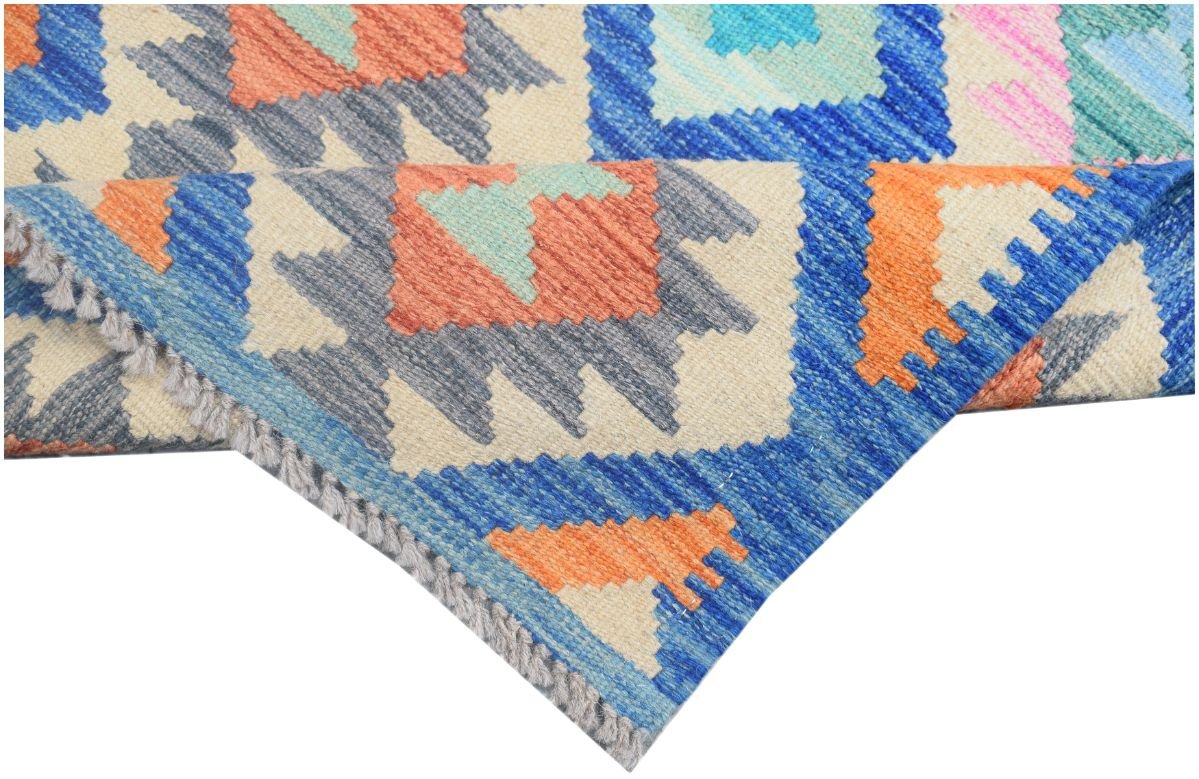 Handmade Afghan Maimana Kilim Hallway Runner | 199 x 77 cm | 6'7" x 2'6" - Najaf Rugs & Textile