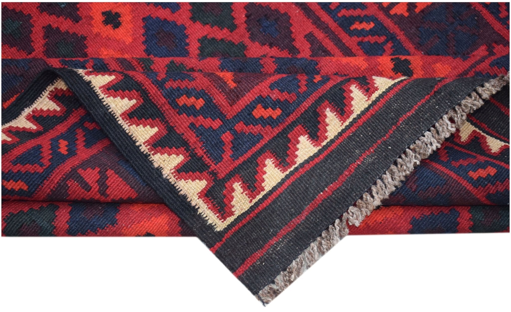 Handmade Afghan Maimana Kilim Hallway Runner | 203 x 105 cm | 6'8" x 3'5" - Najaf Rugs & Textile