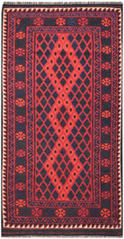 Handmade Afghan Maimana Kilim Hallway Runner | 203 x 105 cm | 6'8" x 3'5" - Najaf Rugs & Textile