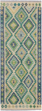 Handmade Afghan Maimana Kilim Hallway Runner | 204 x 78 cm | 6'9" x 2'7" - Najaf Rugs & Textile