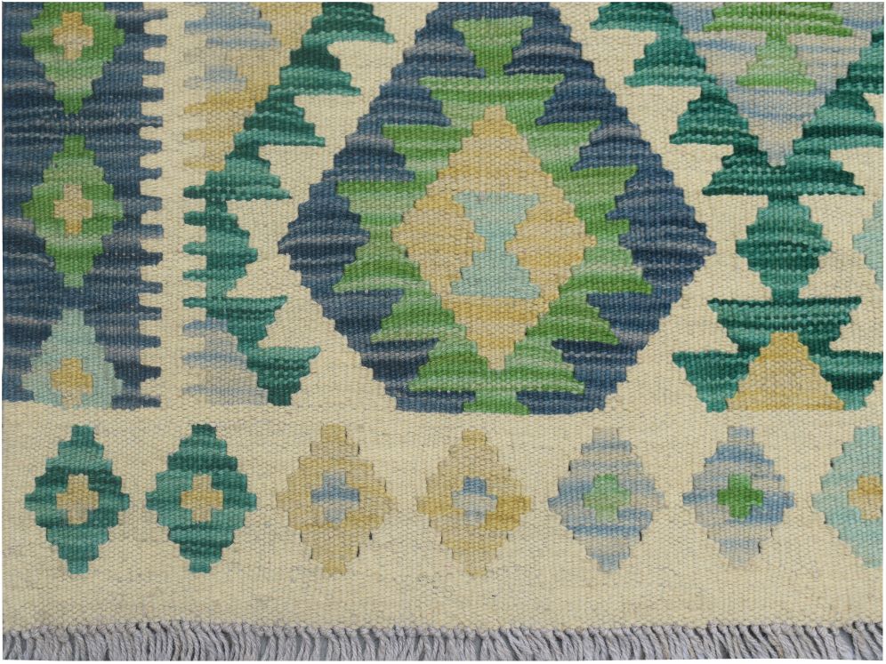 Handmade Afghan Maimana Kilim Hallway Runner | 204 x 78 cm | 6'9" x 2'7" - Najaf Rugs & Textile