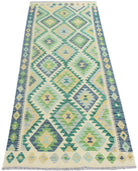 Handmade Afghan Maimana Kilim Hallway Runner | 204 x 78 cm | 6'9" x 2'7" - Najaf Rugs & Textile