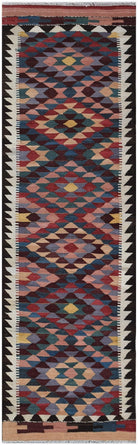 Handmade Afghan Maimana Kilim Hallway Runner | 268 x 81 cm | 8'4" x 2'8" - Najaf Rugs & Textile