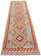 Handmade Afghan Maimana Kilim Hallway Runner | 284 x 81 cm - Najaf Rugs & Textile