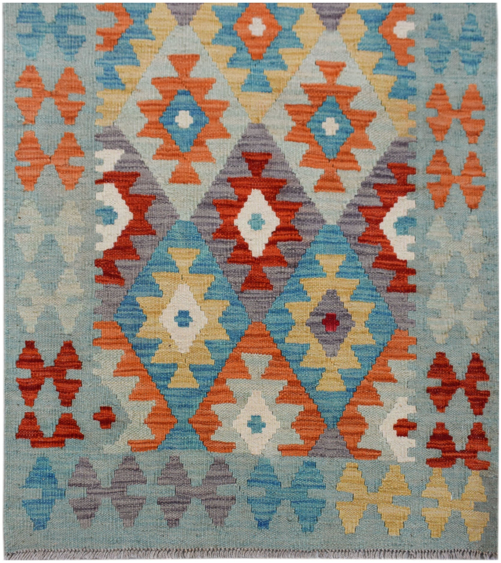 Handmade Afghan Maimana Kilim Hallway Runner | 286 x 80 cm | 9'5" x 2'8" - Najaf Rugs & Textile