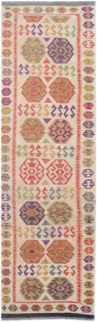 Handmade Afghan Maimana Kilim Hallway Runner | 293 x 86 cm | 9'8" x 2'10" - Najaf Rugs & Textile