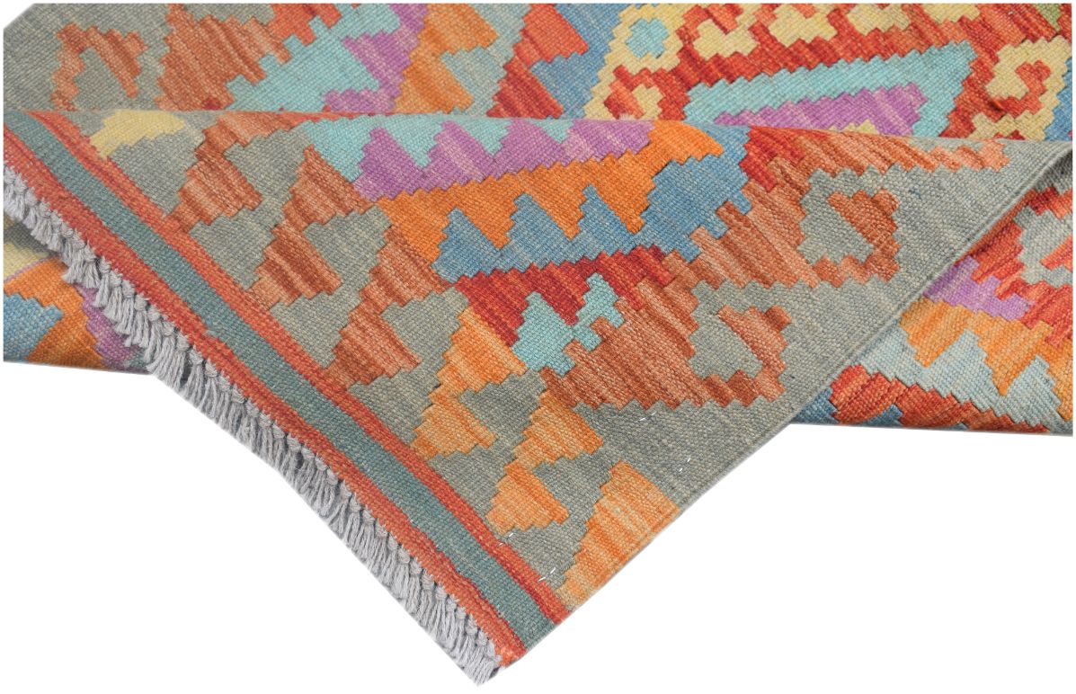 Handmade Afghan Maimana Kilim Hallway Runner | 294 x 76 cm | 9'8" x 2'6" - Najaf Rugs & Textile