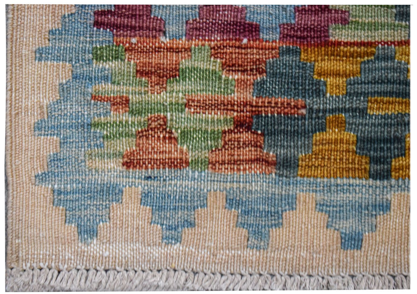 Handmade Afghan Maimana Kilim Hallway Runner | 294 x 77 cm | 9'8" x 2'6" - Najaf Rugs & Textile