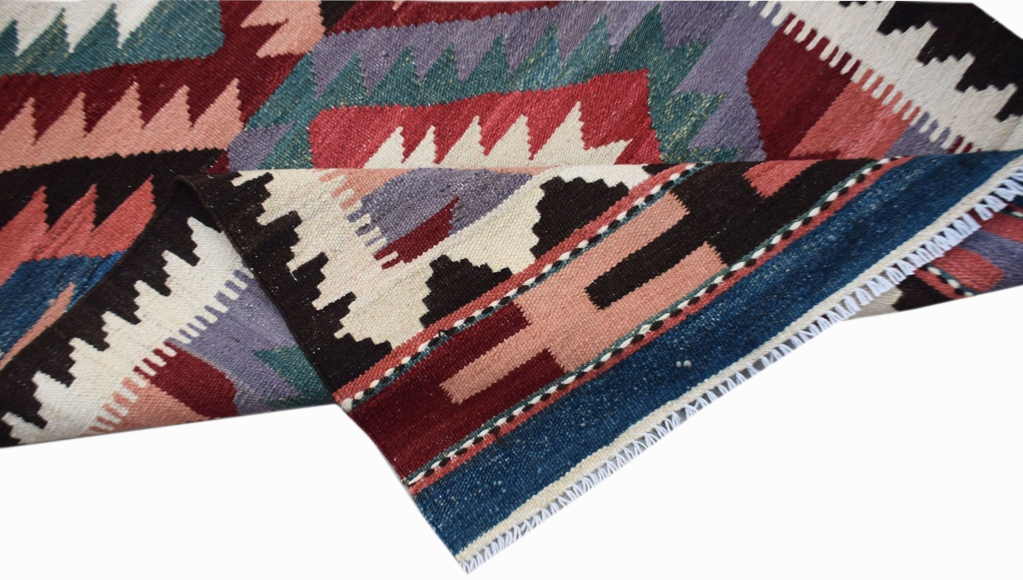 Handmade Afghan Maimana Kilim Hallway Runner | 294 x 86 cm | 9'8" x 2'10" - Najaf Rugs & Textile