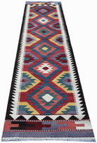 Handmade Afghan Maimana Kilim Hallway Runner | 297 x 79 cm | 9'9" x 2'7" - Najaf Rugs & Textile