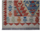 Handmade Afghan Maimana Kilim Hallway Runner | 300 x 78 cm | 9'11" x 2'7" - Najaf Rugs & Textile