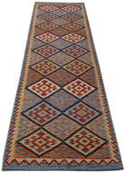 Handmade Afghan Maimana Kilim Hallway Runner | 302 x 84 cm | 9'11" x 2'9" - Najaf Rugs & Textile