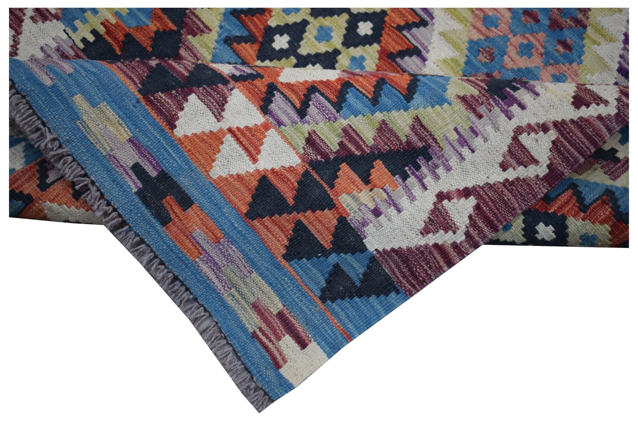 Handmade Afghan Maimana Kilim Hallway Runner | 396 x 90 cm | 13' x 3' - Najaf Rugs & Textile