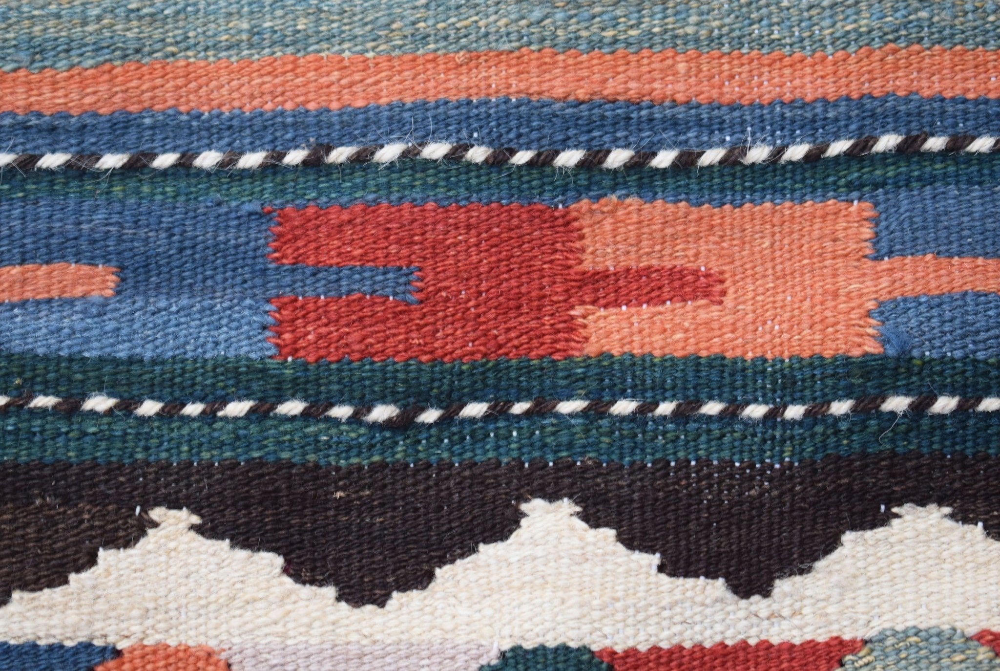 Handmade Afghan Maimana Kilim Hallway Runner | 494 x 82 cm | 16'2" x 2'9" - Najaf Rugs & Textile