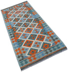 Handmade Afghan Maimana Killim Hallway Runner | 190 x 80 cm | 6'3" x 2'7" - Najaf Rugs & Textile