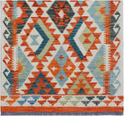 Handmade Afghan Maimana Killim Hallway Runner | 194 x 70 cm | 6'6" x 2'7" - Najaf Rugs & Textile