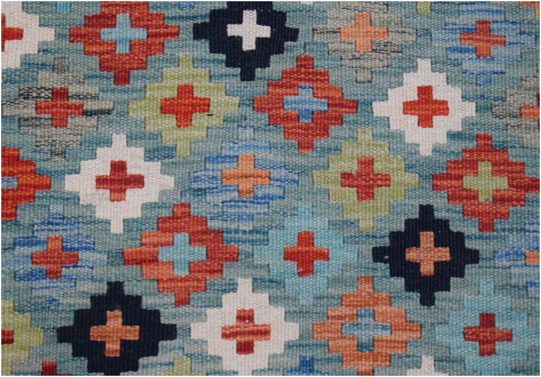 Handmade Afghan Maimana Killim Hallway Runner | 200 x 81 cm | 6'7" x 2'8" - Najaf Rugs & Textile