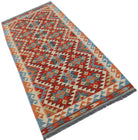 Handmade Afghan Maimana Killim Hallway Runner | 200 x 88 cm | 6'7" x 2'10" - Najaf Rugs & Textile