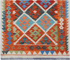 Handmade Afghan Maimana Killim Hallway Runner | 202 x 77 cm | 6'8" x 2'7" - Najaf Rugs & Textile