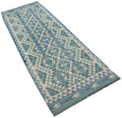 Handmade Afghan Maimana Killim Hallway Runner | 246 x 81 cm | 8'1" x 2'8" - Najaf Rugs & Textile