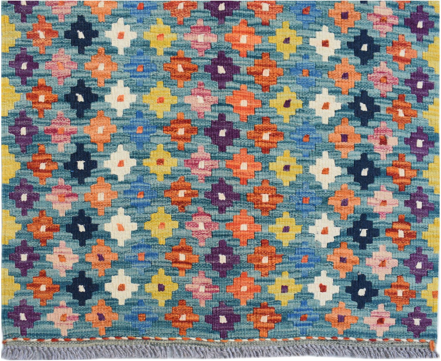 Handmade Afghan Maimana Killim Hallway Runner | 276 x 79 cm | 9'1" x 2'7" - Najaf Rugs & Textile