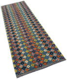 Handmade Afghan Maimana Killim Hallway Runner | 276 x 79 cm | 9'1" x 2'7" - Najaf Rugs & Textile