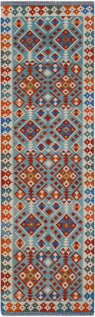 Handmade Afghan Maimana Killim Hallway Runner | 295 x 83 cm | 9'9" x 2'9" - Najaf Rugs & Textile