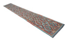 Handmade Afghan Maimana Killim Hallway Runner | 490 x 77 cm | 16'2" x 2'7" - Najaf Rugs & Textile