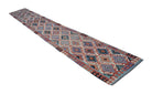 Handmade Afghan Maimana Killim Hallway Runner | 588 x 82 cm | 19'4" x 2'9" - Najaf Rugs & Textile