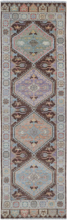 Handmade Afghan Oushak Hallway Runner | 310 x 93 cm | 10'2" x 3'1" - Najaf Rugs & Textile