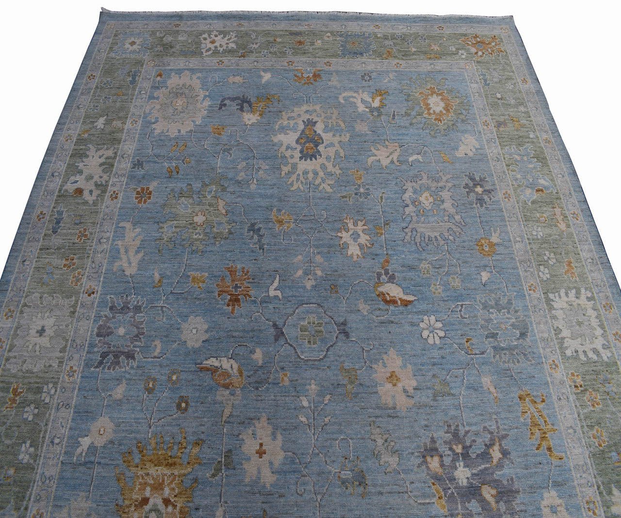 Handmade Afghan Oushak Rug | 353 x 285 cm | 11'5" x 6'3" - Najaf Rugs & Textile