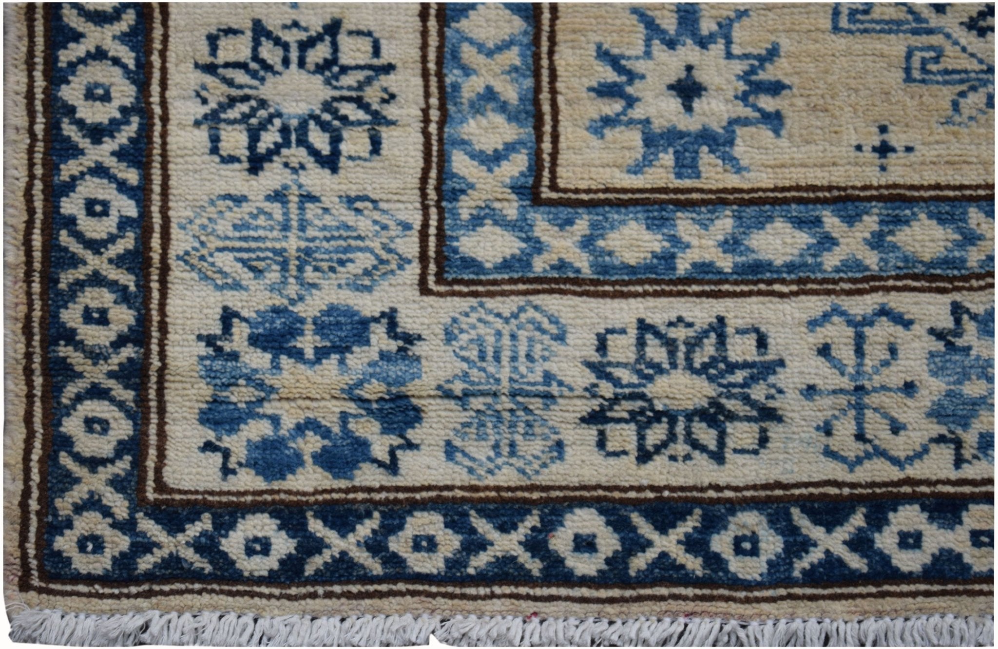 Handmade Afghan Super Kazakh Hallway Runner | 581 x 82 cm | 19'1" x 2'8" - Najaf Rugs & Textile