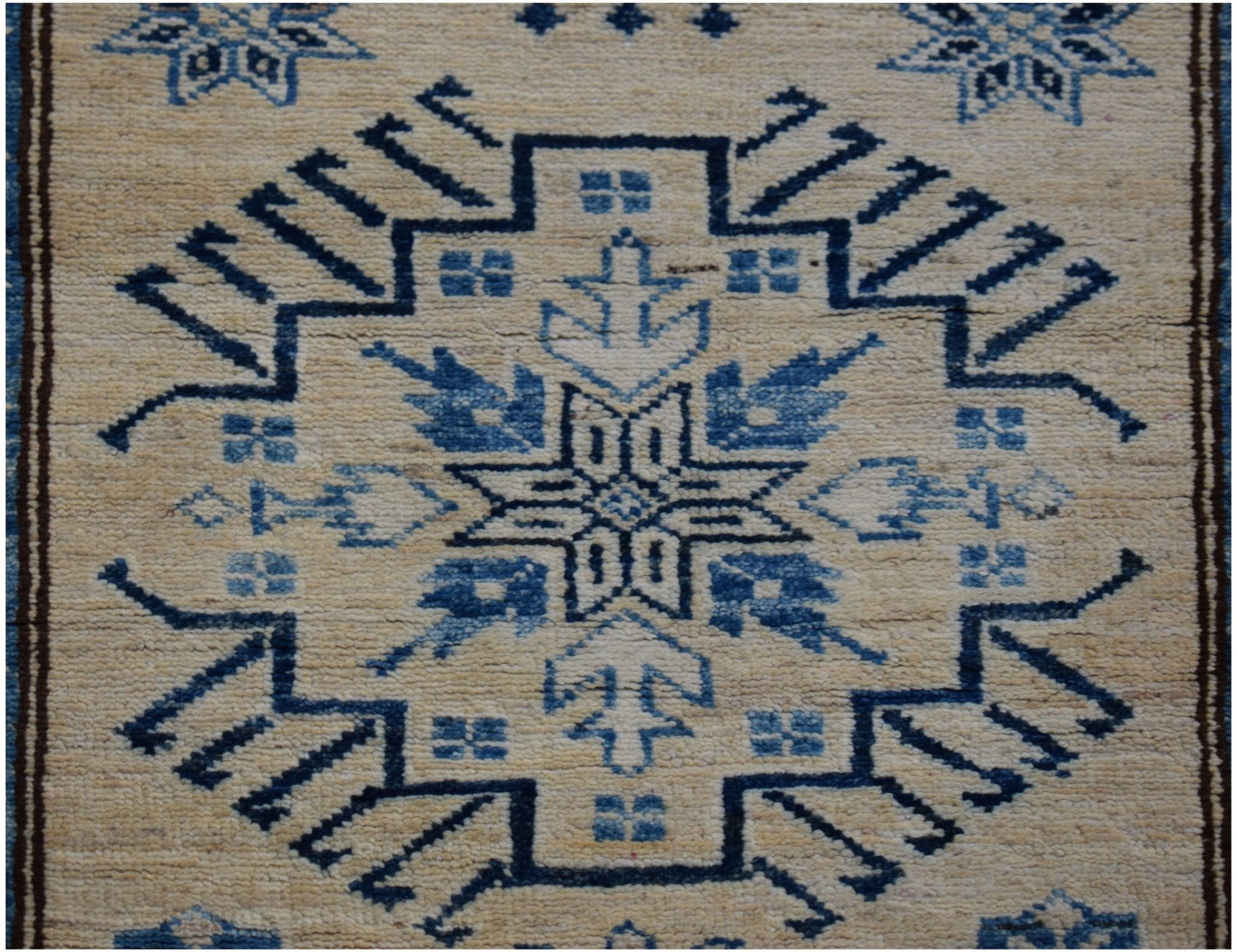 Handmade Afghan Super Kazakh Hallway Runner | 581 x 82 cm | 19'1" x 2'8" - Najaf Rugs & Textile