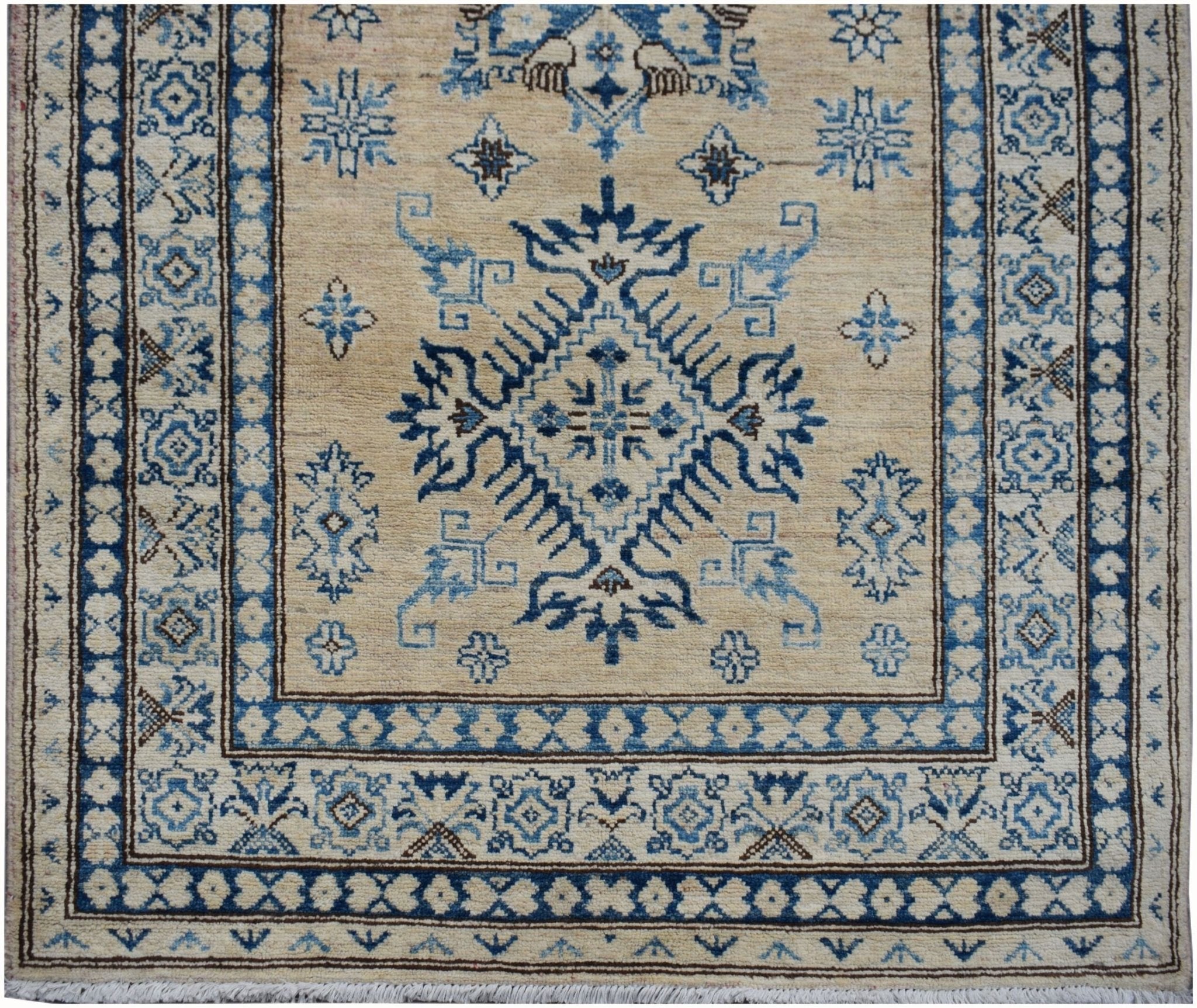 Handmade Afghan Super Kazakh Hallway Runner | 608 x 92 cm | 19'11" x 3' - Najaf Rugs & Textile