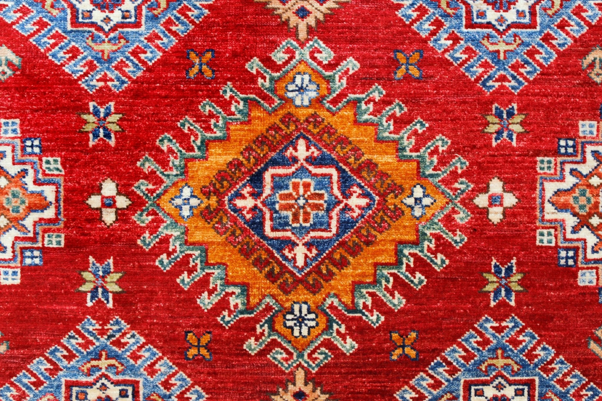 Handmade Afghan Super Kazakh Rug | 316 x 246 cm | 10'5" x 8'1" - Najaf Rugs & Textile