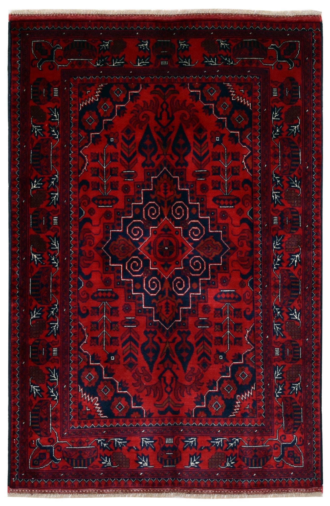 Handmade Afghan Traditional Biljik Rug | 145 x 96 cm | 4'7" x 3'1" - Najaf Rugs & Textile