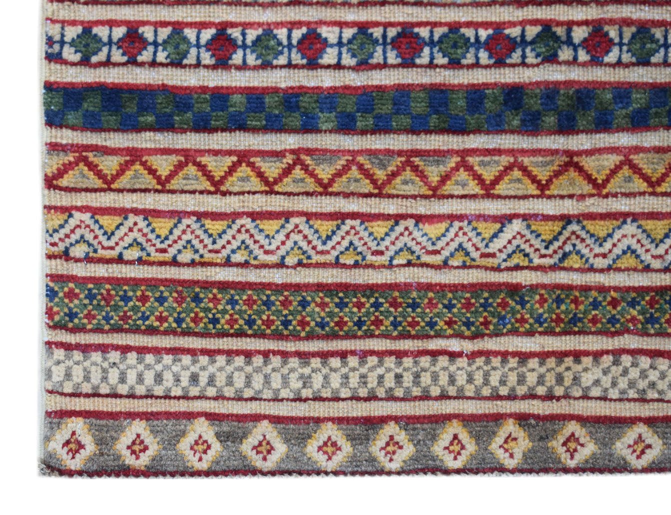 Handmade Afghan Tribal Barjasta Hallway Runner | 292 x 79 cm | 9'7" x 2'7" - Najaf Rugs & Textile